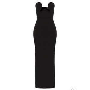 YG collection strapless maxi dress with high slit on left side. SO SEXY ON!!!